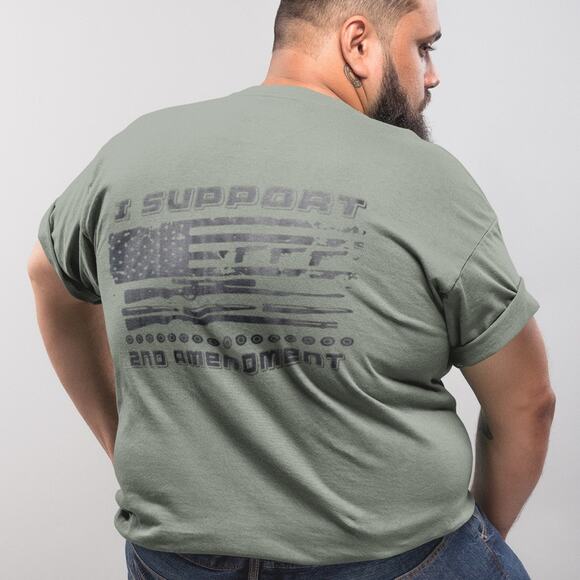 Support 2nd Amendment Handmade Sublimated Graphic Tee - Picture 3 of 9